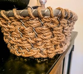 Metal woven basket