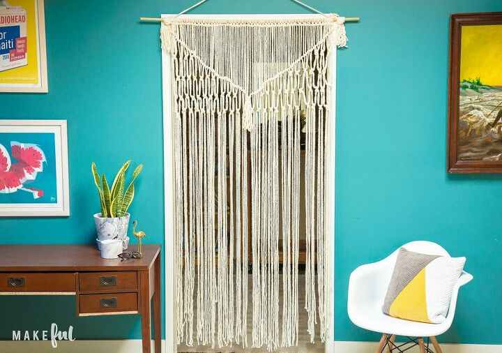 simple elegant and affordable what is not to love about macrame, Beautiful Macrame Wall Hanging with Yarn