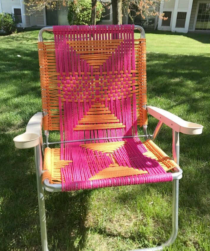 simple elegant and affordable what is not to love about macrame, The Perfect Lawn Chair Made with Macrame