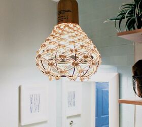 simple elegant and affordable what is not to love about macrame, Beautiful DIY Pendant Light Made with Macrame