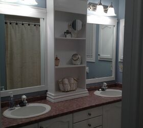 12 clever diy mirror ideas to better reflect your style, Large Bathroom Mirror redo to double framed m