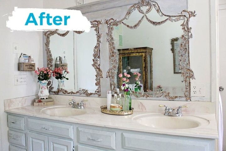 12 ingeniosas ideas de espejos de bricolaje para reflejar mejor tu estilo, Mejorar un espejo de grado de constructor