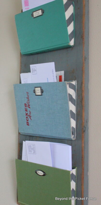 how to make a mail organizer to de clutter your counter tops, A Crafty Way to Address Paper and Mail Clutter