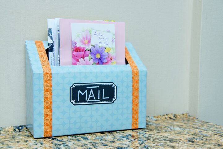 how to make a mail organizer to de clutter your counter tops, Amazing Tissue Box Upcycle