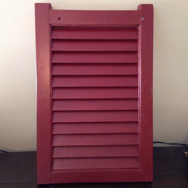 how to make a mail organizer to de clutter your counter tops, Window Shutter Wall Mounted Mail Organizer