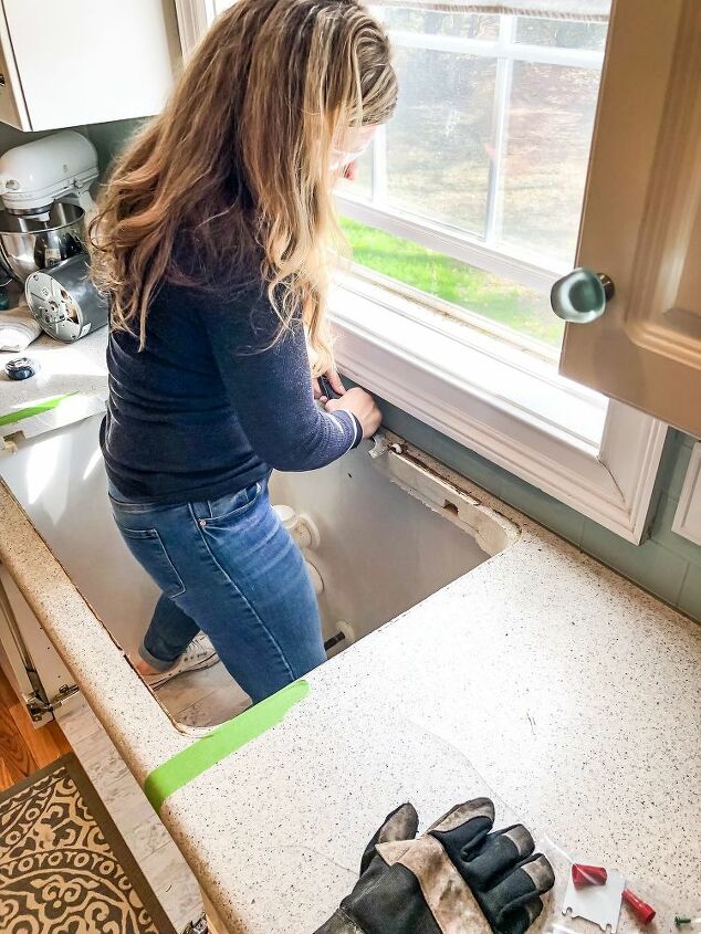 how to install a farmhouse drop in sink