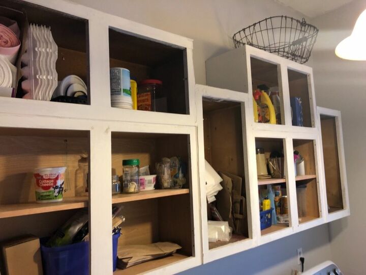 repurposed laundry room cabinets with country chic paints, Ready for paint