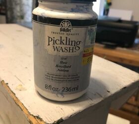 repurposed laundry room cabinets with country chic paints, Pickling wash