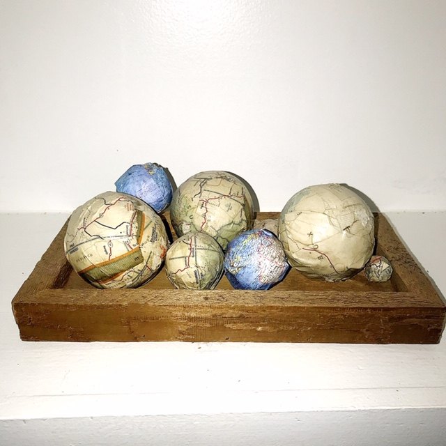 bolas de decorao de mapa fceis e bonitas