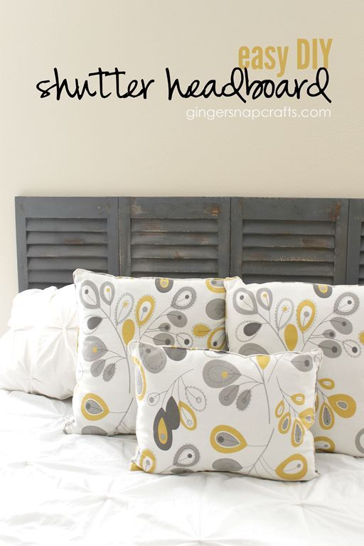 21 diy headboard ideas designed to spruce up your bedroom, Window Shutter Headboard Ideas to Consider