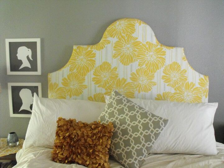 21 diy headboard ideas designed to spruce up your bedroom, Create One of a Kind Upholstered Headboard Shapes