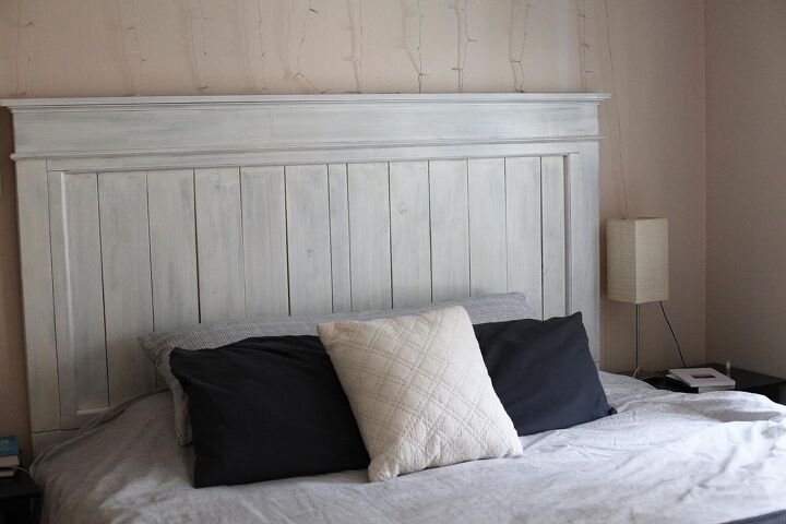 21 diy headboard ideas designed to spruce up your bedroom, All You Need to Build a DIY Farmhouse Headboard