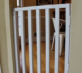 foolproof and creative top ways to make your own diy baby gate, Simple Narrow Wooden Baby Gate on a Budget