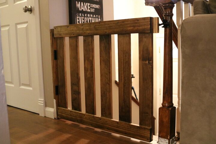 foolproof and creative top ways to make your own diy baby gate, A Simple DIY Top of the Stairs Baby Gate
