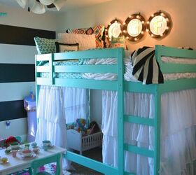 16 dreamy projects for bunk beds with style, Add Curtains to a Bunk Bed