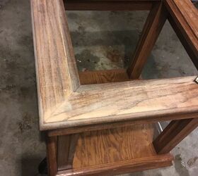 oak side table makeover