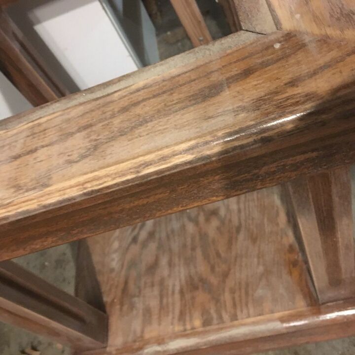 oak side table makeover