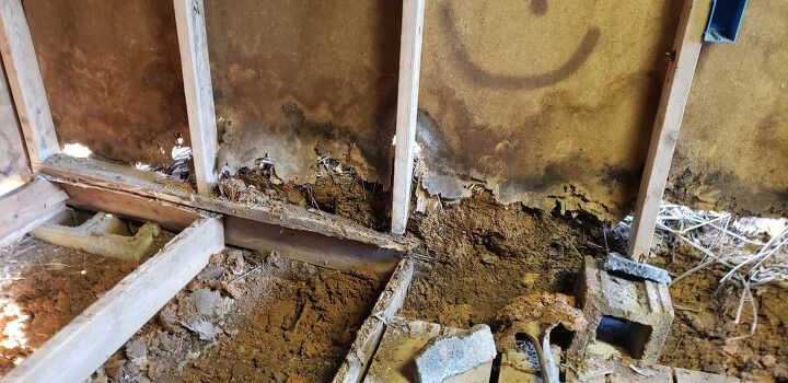 q repair a water damaged frame in my shed outside