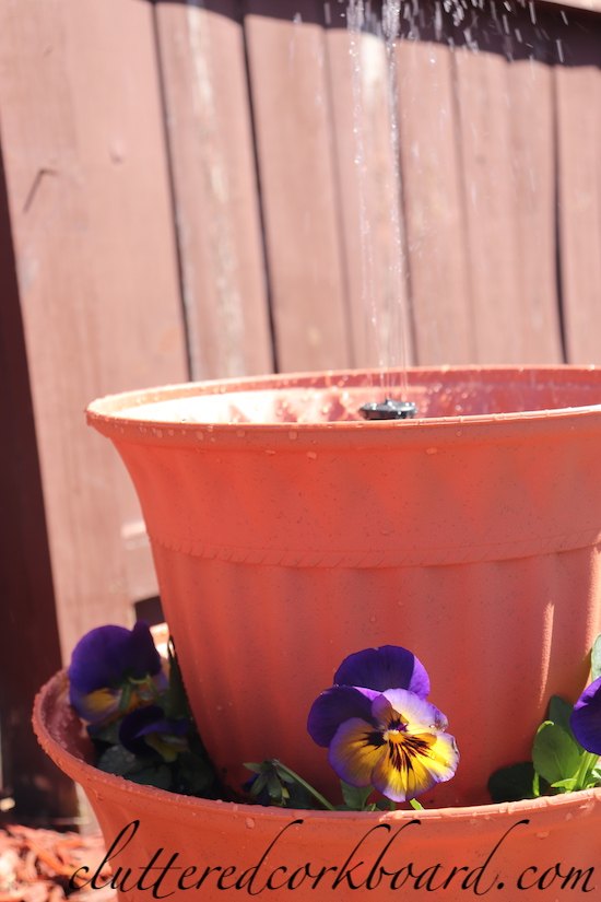 diy inexpensive solar fountain for the garden