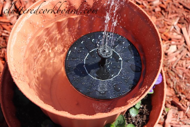 diy inexpensive solar fountain for the garden
