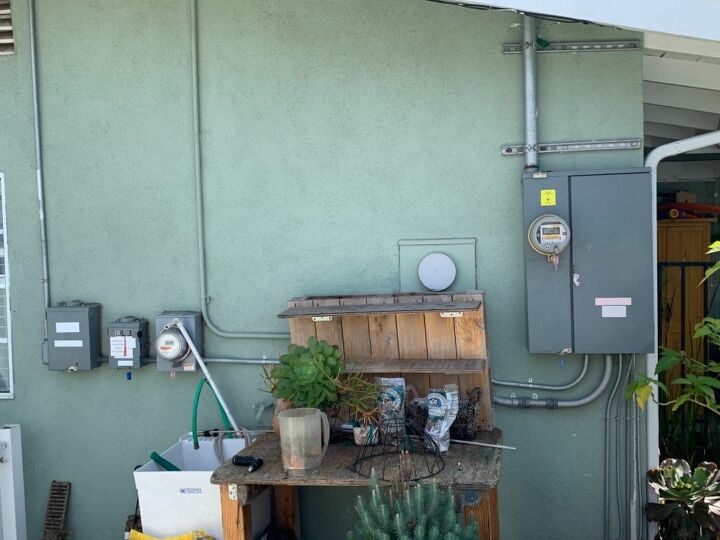 q how to cover outside electrical panel