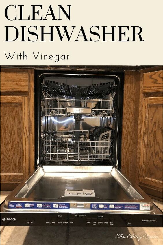 how to clean dishwasher naturally with vinegar