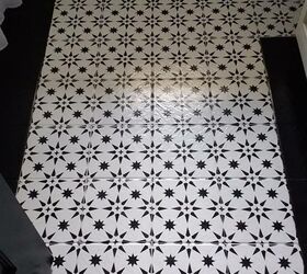 clever bathroom tile ideas, A Clever Use of Stencils