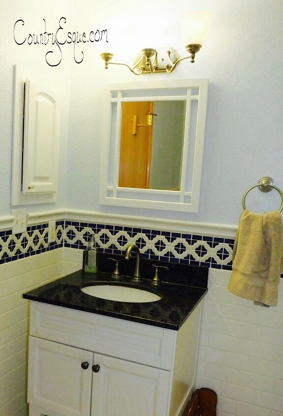 clever bathroom tile ideas, Making a Mosaic to Brighten the Bathroom