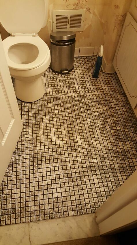 clever bathroom tile ideas, Tiling on a Budget