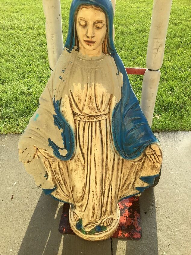 how to repair a cement statue