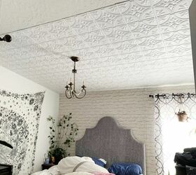 faux tin ceiling tile installation