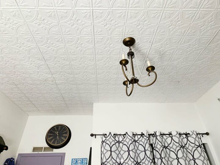 faux tin ceiling tile installation