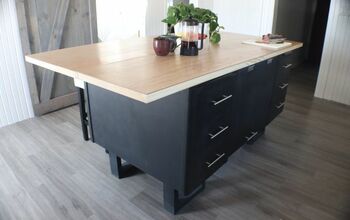 Desk to Kitchen Island Transformation
