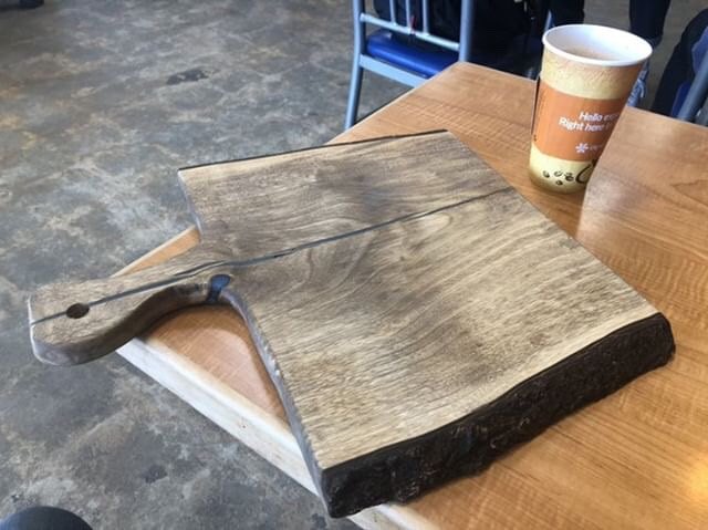 s get in on the live edge trend, Live Edge Myrtle Cutting Board