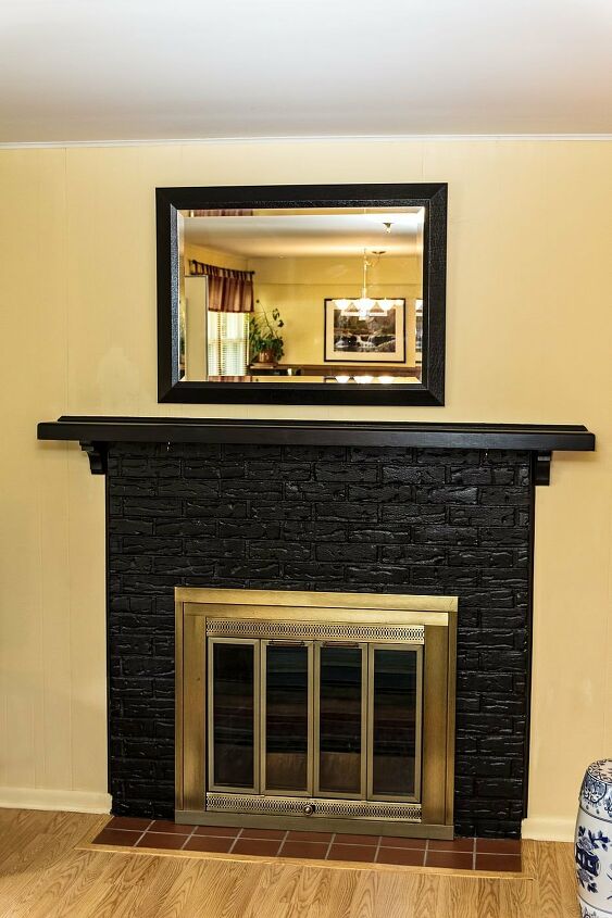faux finishes thatll take your fireplace to the next level, Fake a charcoal brick fireplace