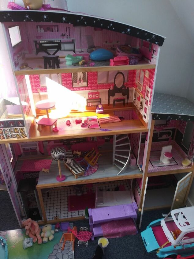 how can i turn this old doll house into a book shelf