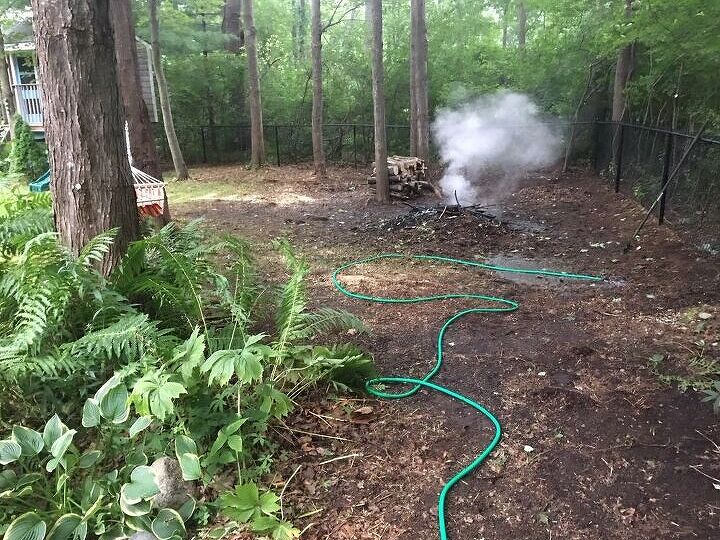 q solutions for standing water drainage and possible fire pit area