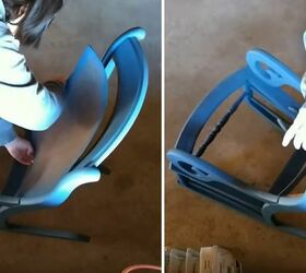rocking chair makeover chalked paint and upholstery