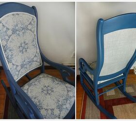 Rocking Chair Makeover: Chalked Paint and Upholstery