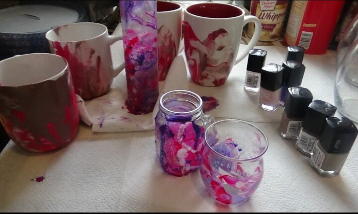 paint with polish candle sticks vases cups or any glass