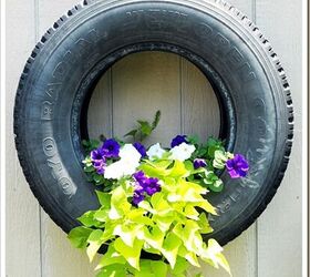 amazing diy projects for taking care of your hanging plants, DIY Hanging Plant Holders from Old Tires