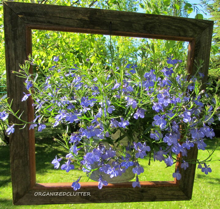 amazing diy projects for taking care of your hanging plants, Hanging Plant Holders Made Out of Old Frames