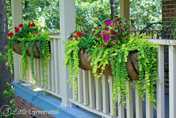 amazing diy projects for taking care of your hanging plants, DIY Metal Trough Hanging Plant Holders