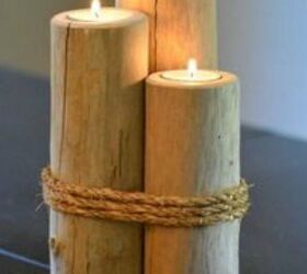 s 18 projects to prepare your outdoor space for summer, Rustic candle holders for your outdoor party