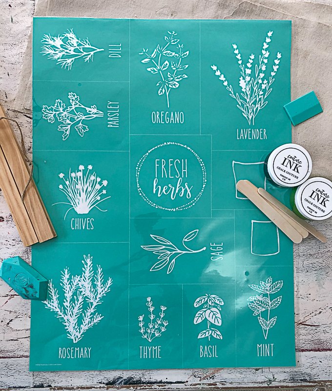 diy botanical herb wall hanging with chalk couture