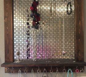 diy decor using dollar store items that you can make this weekend, A metal grate makes a hanging jewelry holder