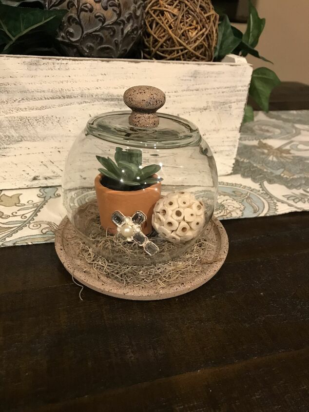 diy decor using dollar store items that you can make this weekend, Fish bowls make the perfect cloche