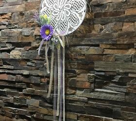 diy decor using dollar store items that you can make this weekend, Splatter screens used as dream catchers