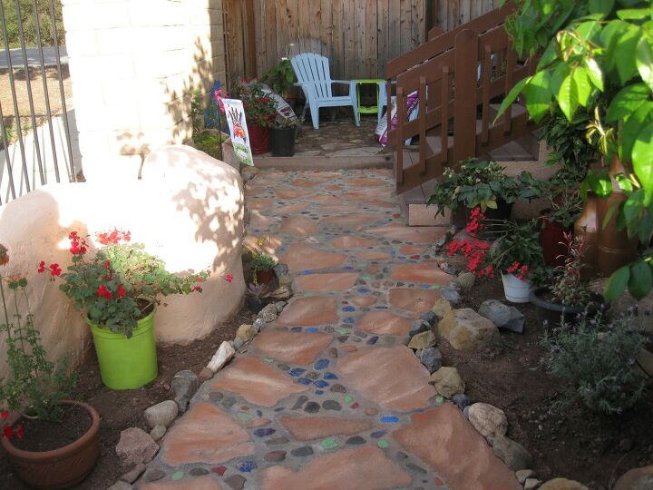 s creative ways to give your entrance a fresh look, Fill the spaces with mosaic stones
