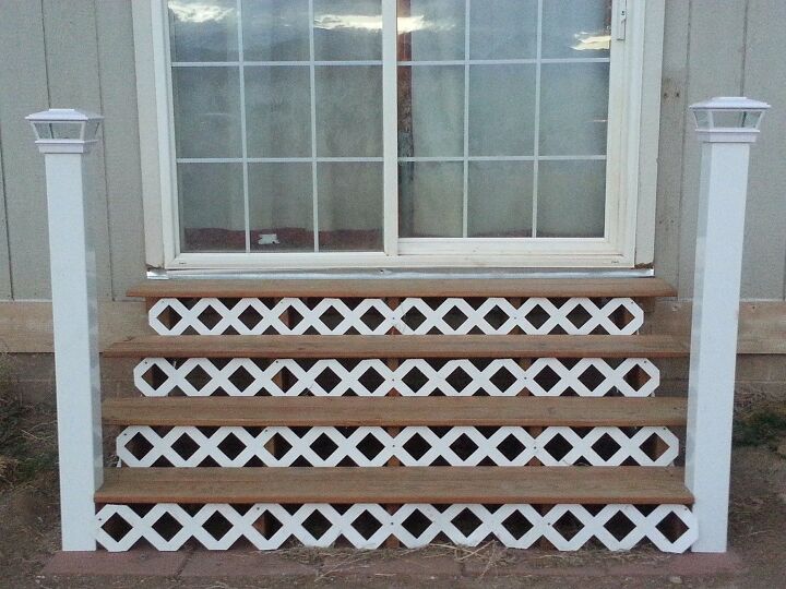 s creative ways to give your entrance a fresh look, Add lattice to your front stairs
